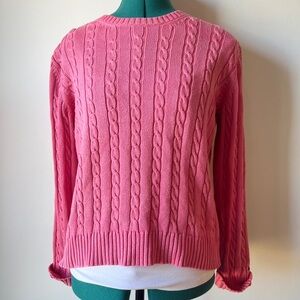 Tommy Hilfiger cable knit pink sweater